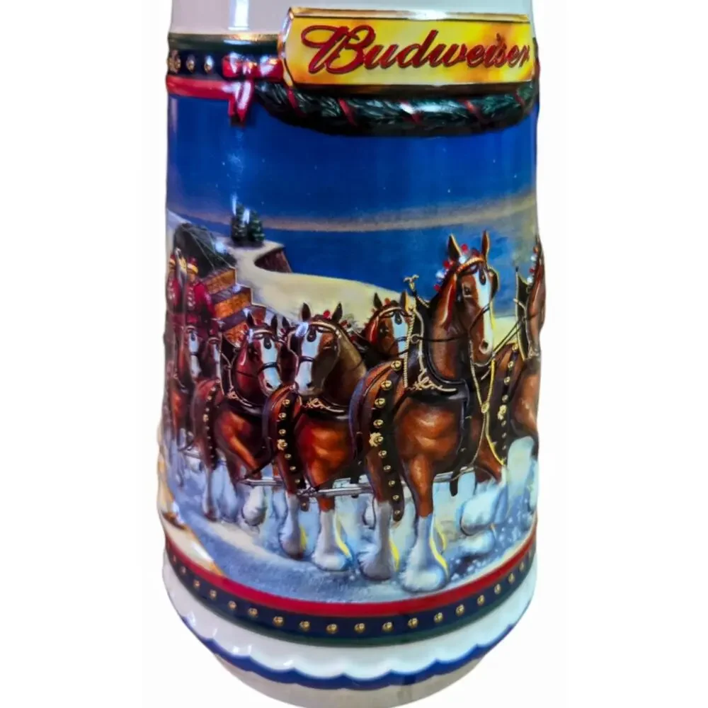 Vintage Budweiser Holiday Stein VTG Beer Mug 